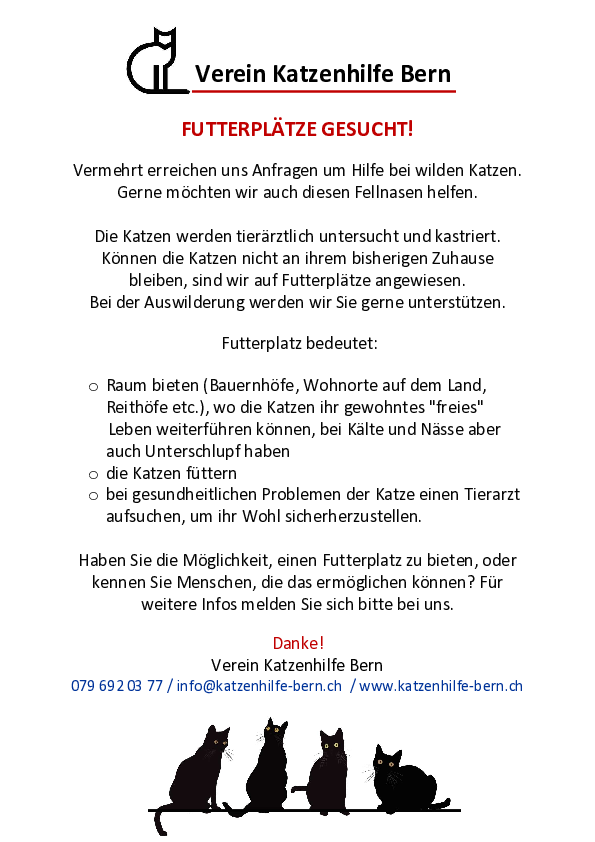 Flyer Futterplätze